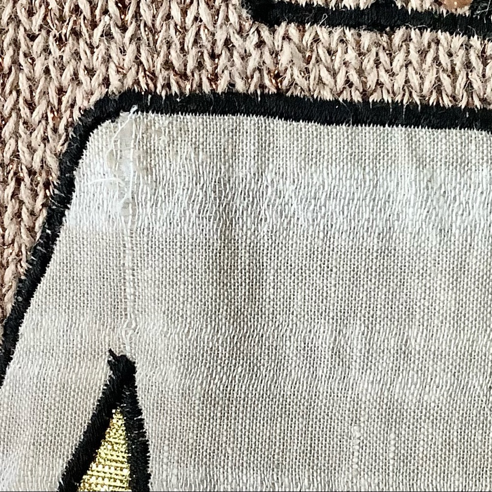 Vintage 90s Bonnie Billy by holly textured mixed media house embroidered sweater - Picture 6 of 10